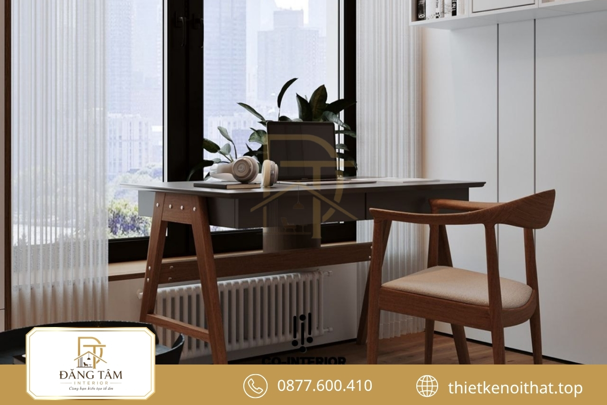 Cải tạo căn hộ chung cư 2 phòng ngủ tạo góc làm việc riêng