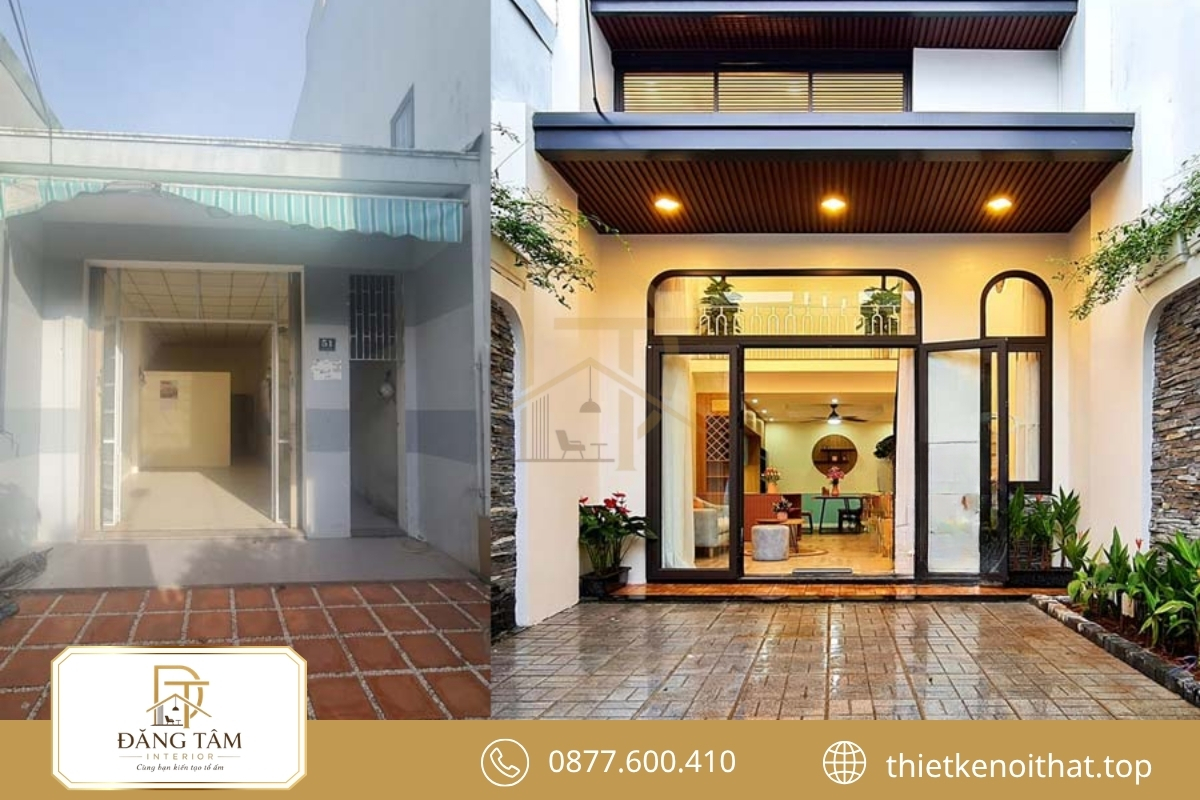 Mẫu cải tạo nhà cấp 4 cũ nát thành không gian hiện đại
