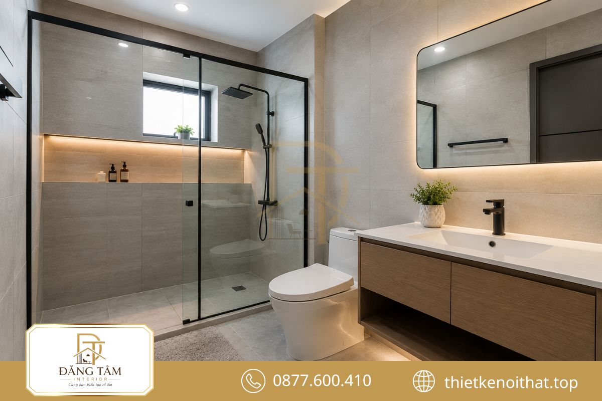 Nh&agrave; vệ sinh mới sạch tho&aacute;ng nhờ xử l&yacute; đồng bộ chống thấm thiết bị