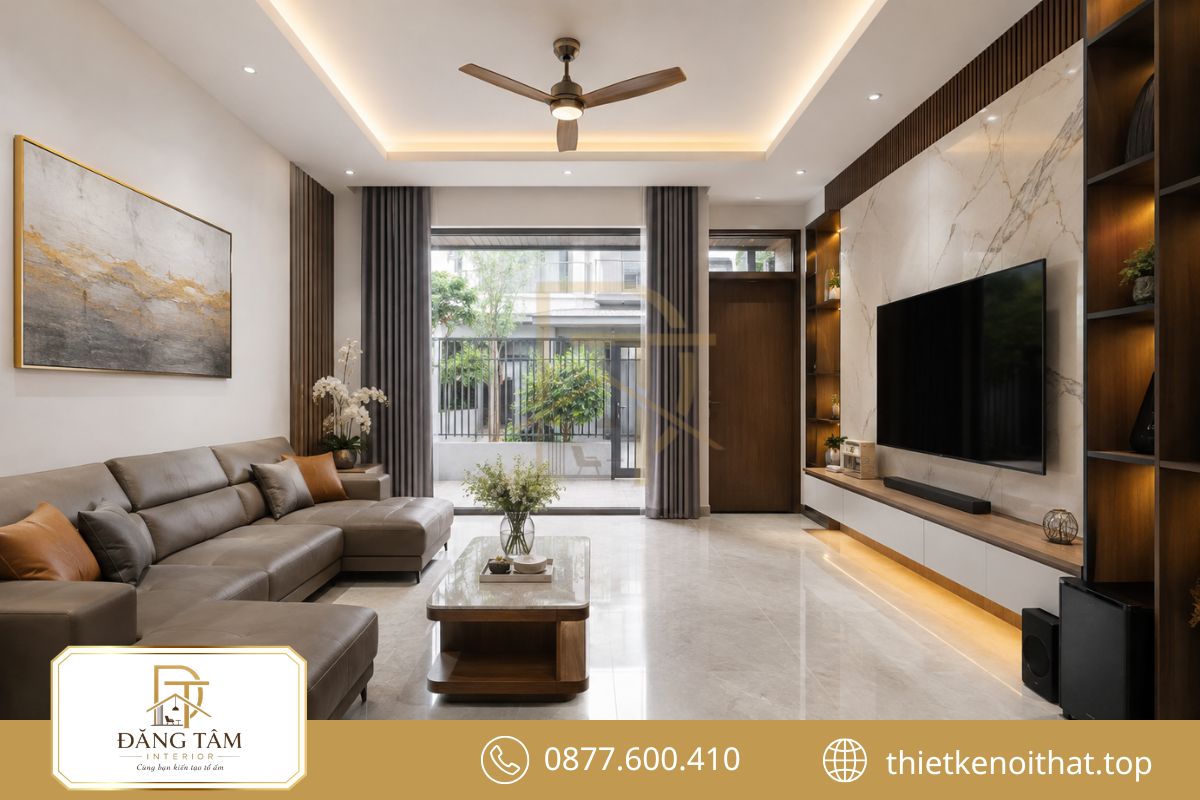 Ph&ograve;ng kh&aacute;ch s&aacute;ng tho&aacute;ng tạo điểm nhấn cho cải tạo nội thất nh&agrave; cũ