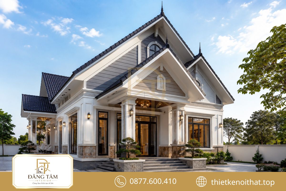 Kiểu mái Thái giúp cải tạo nhà cấp 4 thành biệt thự thêm cao ráo, bề thế