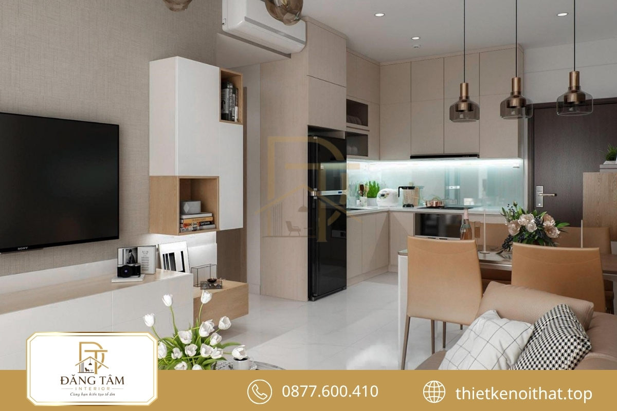 Phong cách hài hòa giúp căn hộ nhỏ giữ vẻ đẹp thoáng và đồng nhất
