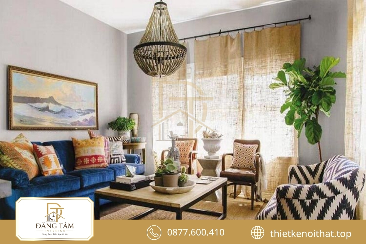 Phong cách nội thất Bohemian giúp căn hộ giàu cá tính nhưng vẫn thoáng và nhẹ nhàng
