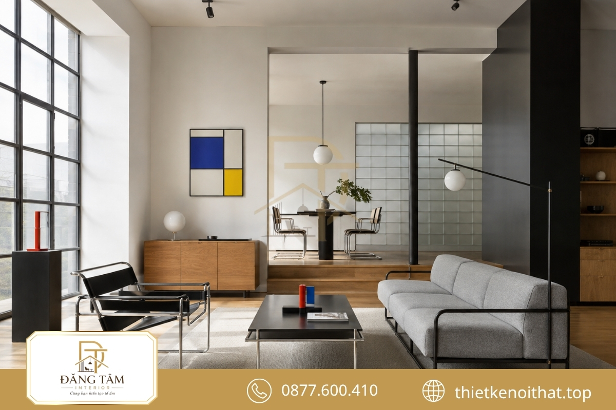 Phong cách nội thất Bauhaus cân bằng công năng với hình thức tinh gọn