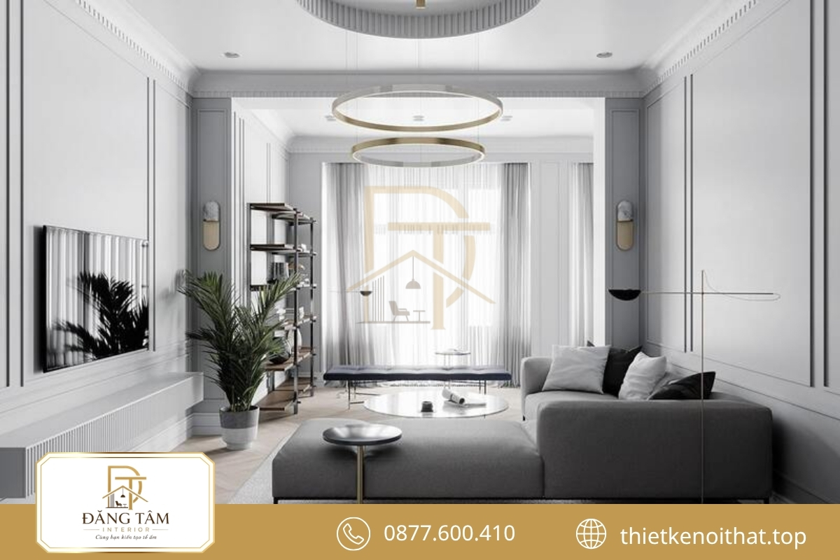 Phong cách thiết kế nội thất cổ điển nổi bật với đối xứng và chiều sâu 