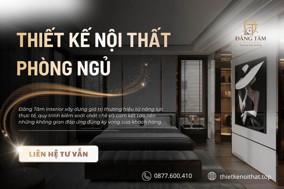 Dịch vụ thiết kế nội thất cho phòng ngủ theo yêu cầu uy tín, chuyên nghiệp, bảo hành trọn gói