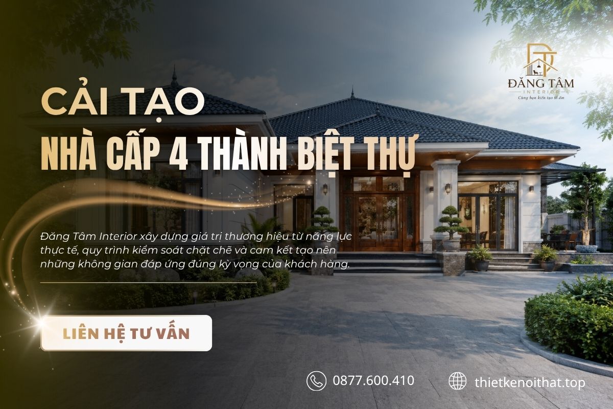 Đăng Tâm đồng bộ cải tạo từ hiện trạng đến không gian sống hoàn chỉnh