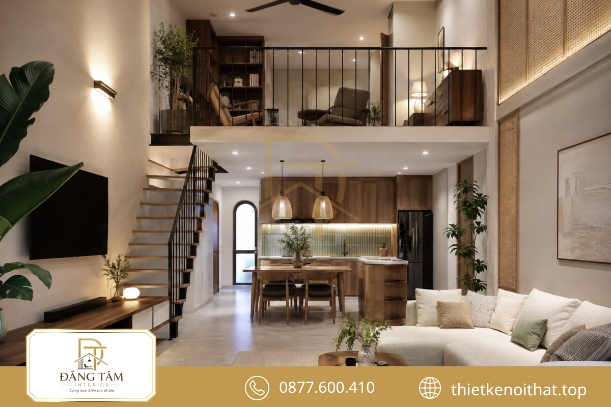 Đăng Tâm Interior cải tạo nhà cấp 4 gác lửng đồng bộ, tiện nghi