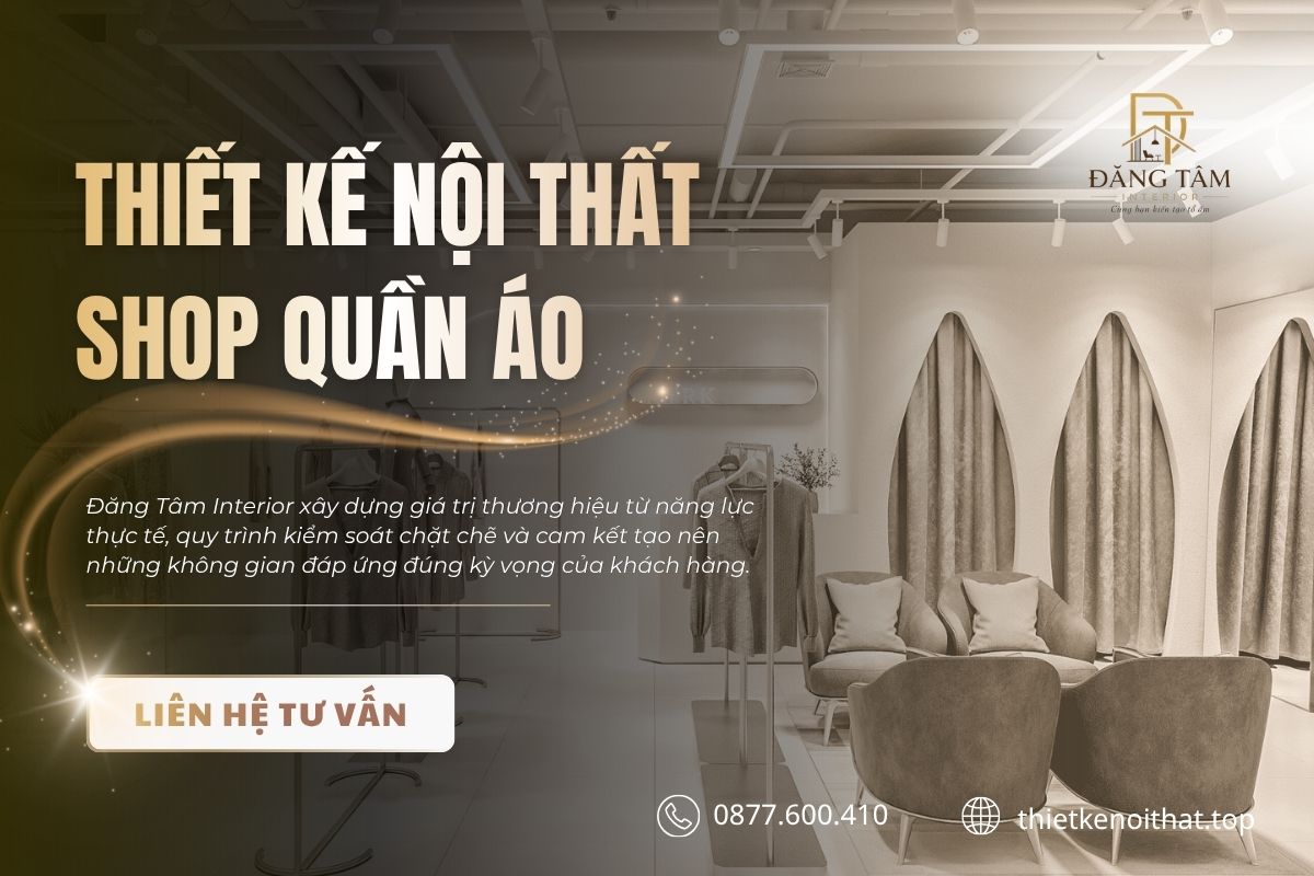 Đăng Tâm Interior đồng hành từ thiết kế đến hoàn thiện cửa hàng đúng định hướng