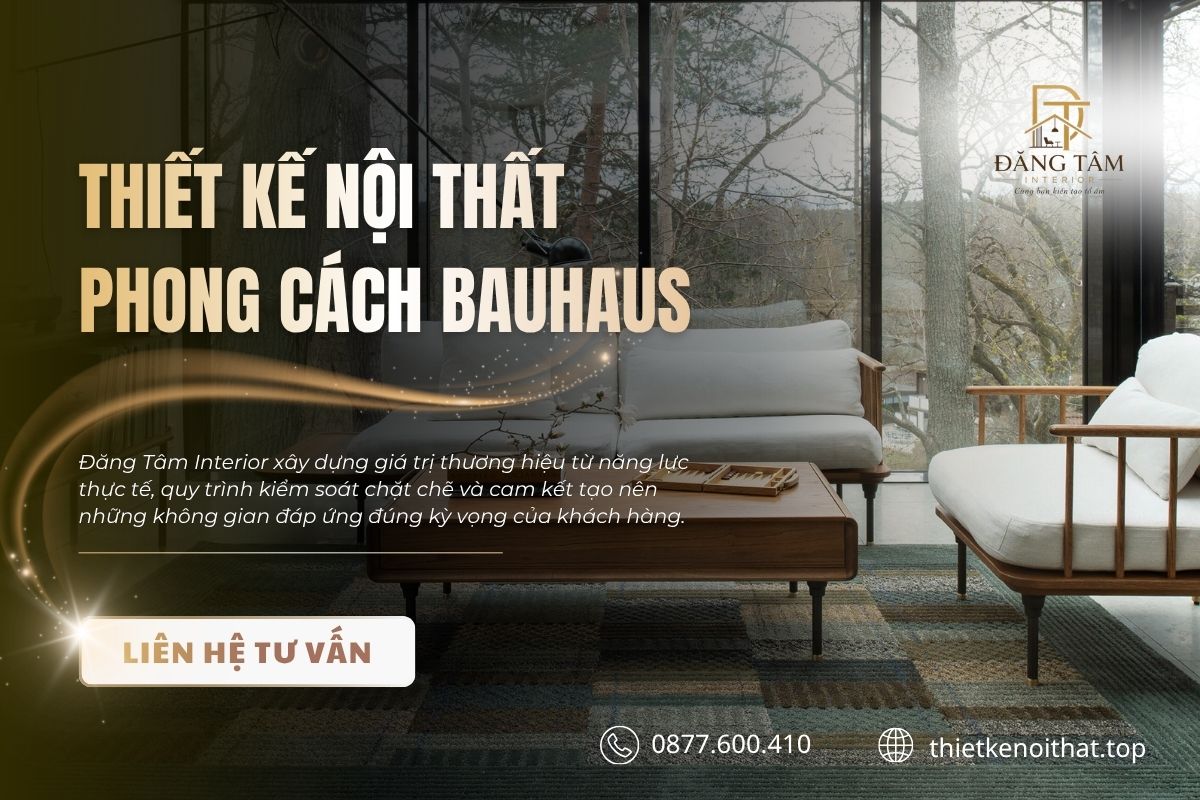 Đăng Tâm Interior triển khai phong cách nội thất Bauhaus theo công năng thực tế