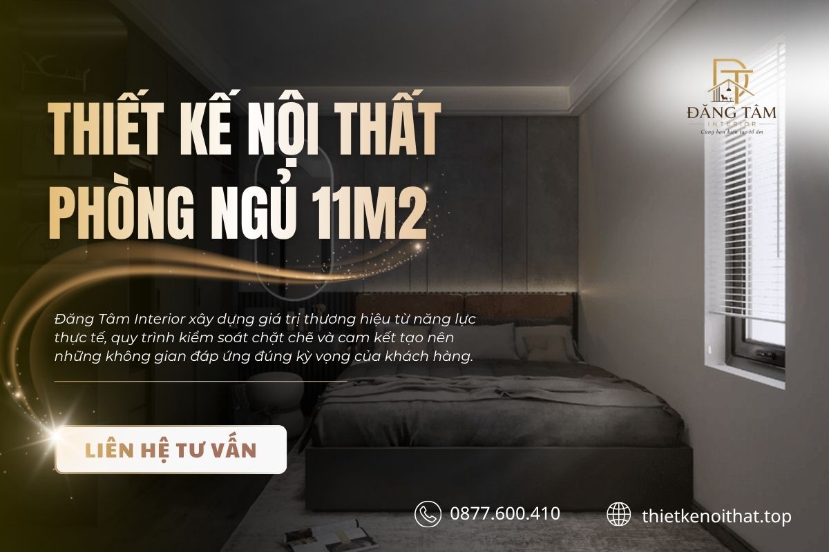 Dịch vụ thiết kế phòng ngủ 11m2 tại Đăng Tâm