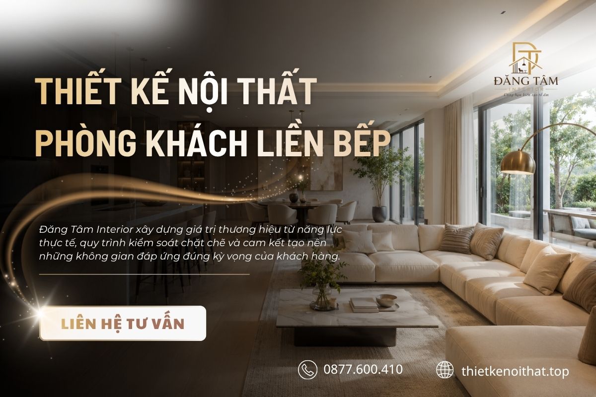 Đăng Tâm Interior kiến tạo không gian liền bếp đẹp, tiện nghi và đồng bộ