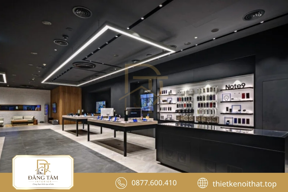 Thiết kế nội thất cửa hàng điện máy tối ưu điện và ánh sáng