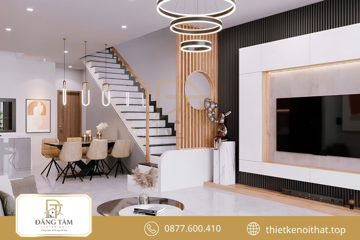 Phong cách đồng bộ tạo nên nội thất nhà ống 3 tầng đẹp 