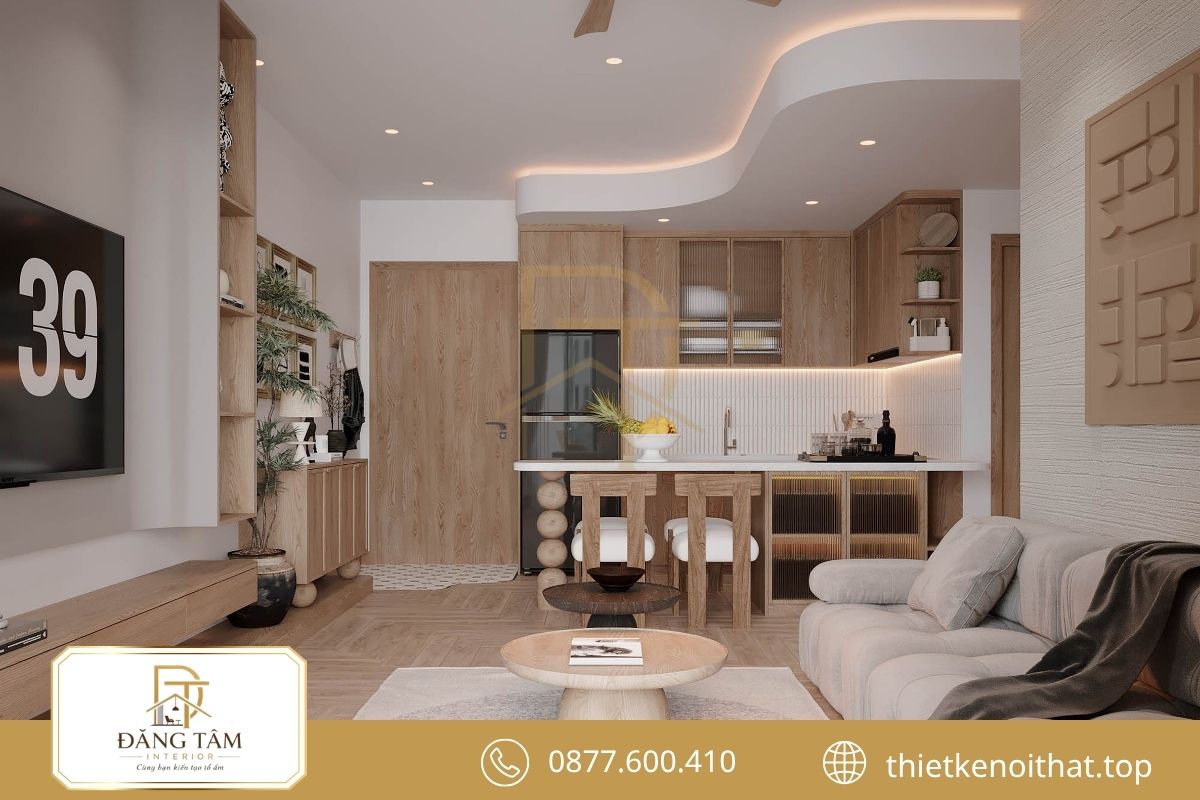Thiết kế chung cư 1 phòng ngủ tối ưu công năng và lưu trữ 