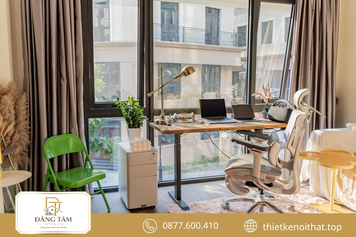 Góc làm việc gọn giúp căn hộ thích ứng linh hoạt với sinh hoạt mới