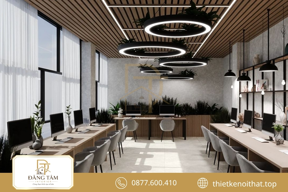 Hệ thống ánh sáng hợp lý tạo môi trường làm việc dễ chịu