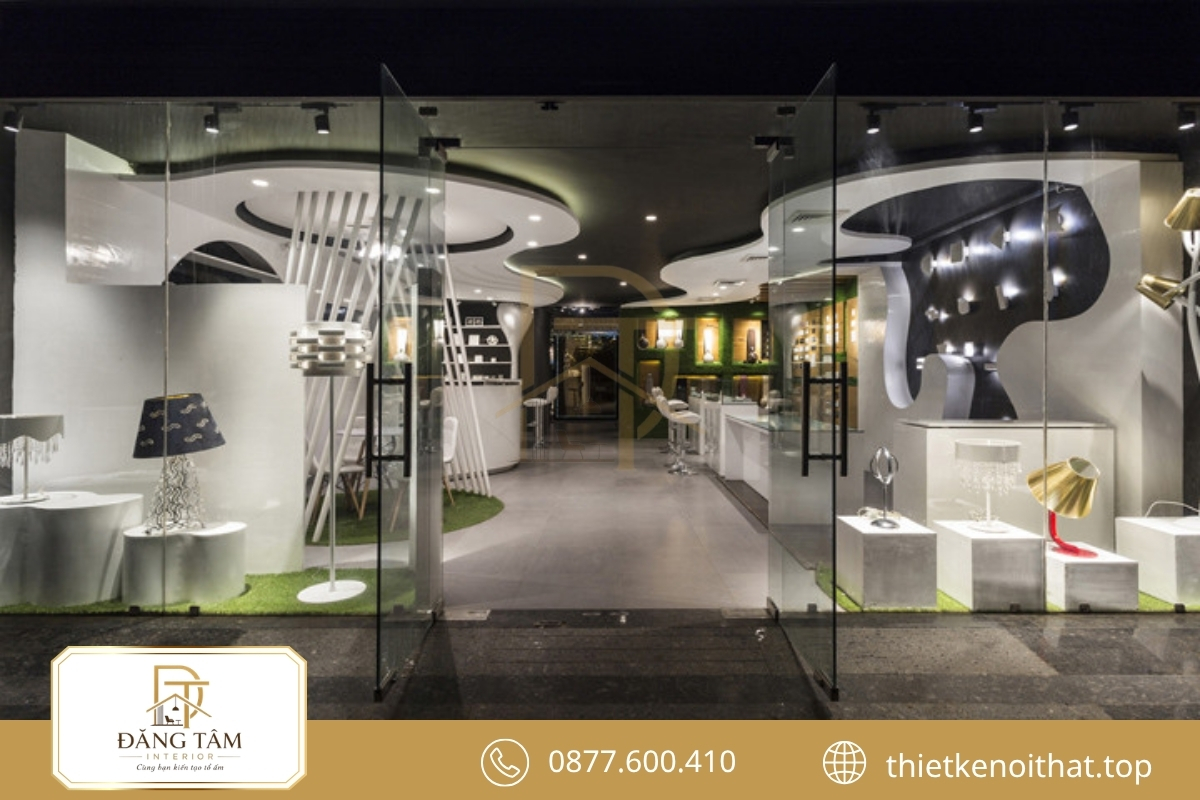Thiết kế showroom điện máy tối ưu điện, ánh sáng theo từng khu trưng bày