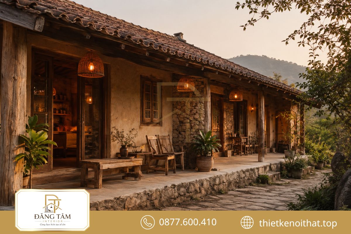 Gỗ mộc nâng tầm cải tạo nhà cấp 4 thành homestay đậm chất Rustic