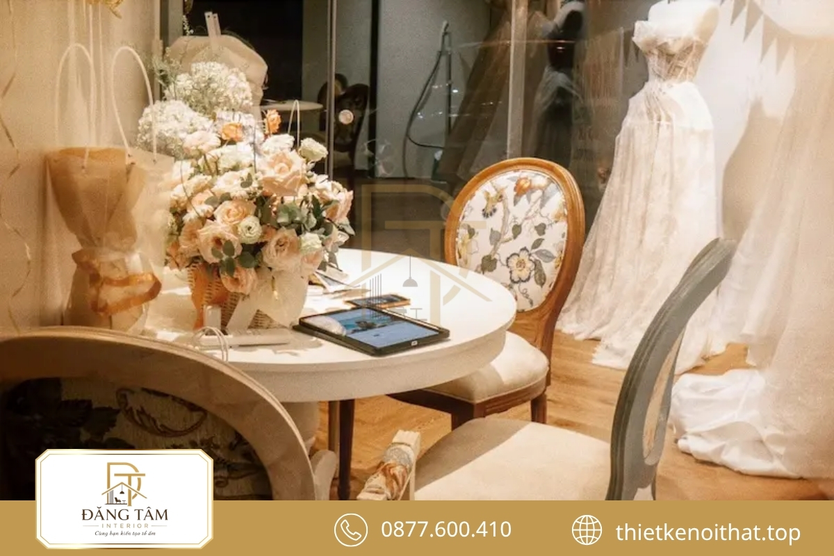 Khu tư vấn áo cưới tạo cảm giác riêng tư, thoải mái khi trao đổi