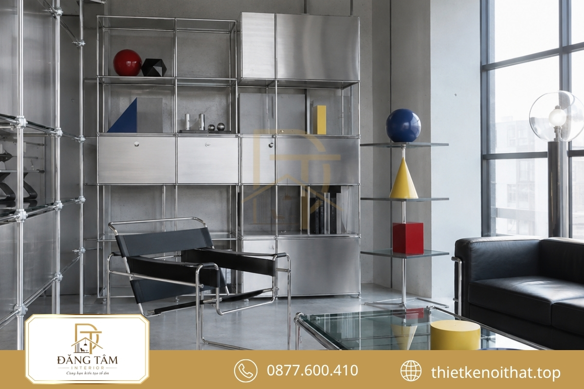 Kim loại và kính quá nhiều khiến không gian Bauhaus trở nên lạnh