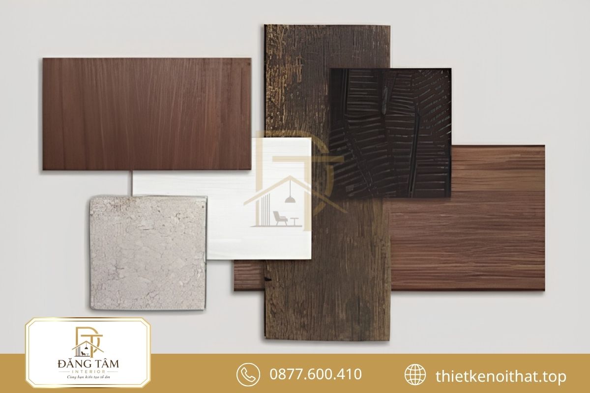 Vật liệu nội thất thống nhất trước khi triển khai thi công 