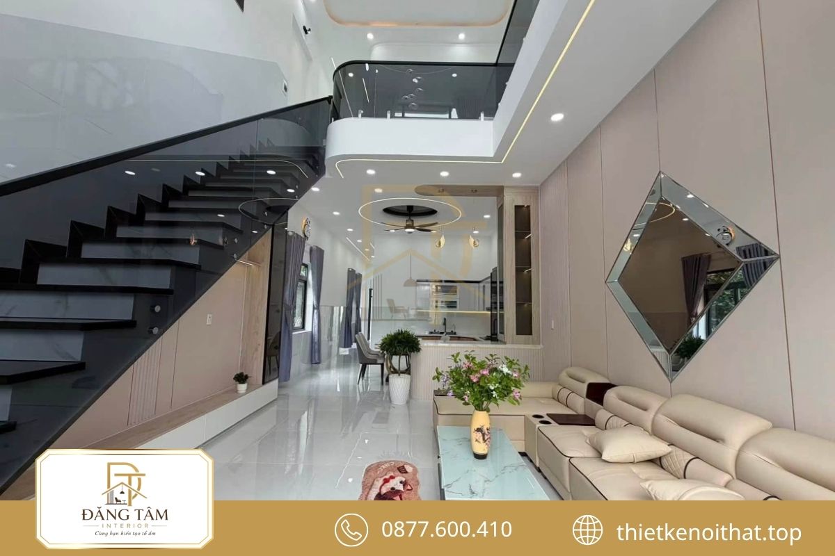 Mặt bằng nhà ống 5x15m bố trí hai phòng ngủ khoa học 