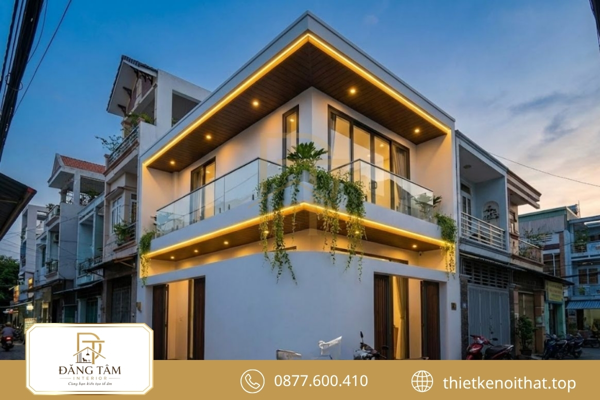 Mặt tiền mới ho&agrave;n thiện diện mạo cải tạo nh&agrave; ống cũ h&agrave;i h&ograve;a
