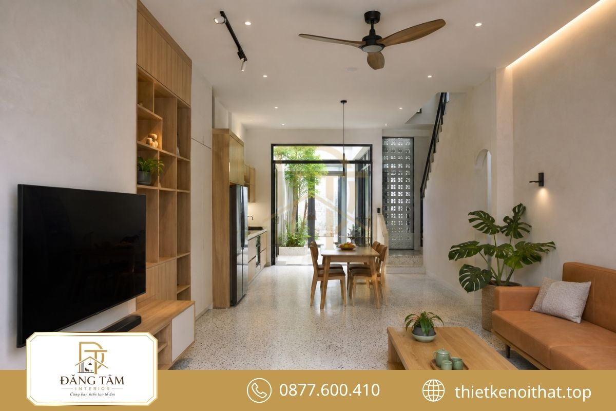 Phong cách hiện đại giúp cải tạo nhà ống 1 tầng tinh gọn hơn