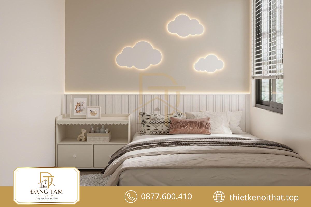 Nội thất tối giản giữ căn phòng gọn gàng và thuận tiện sử dụng