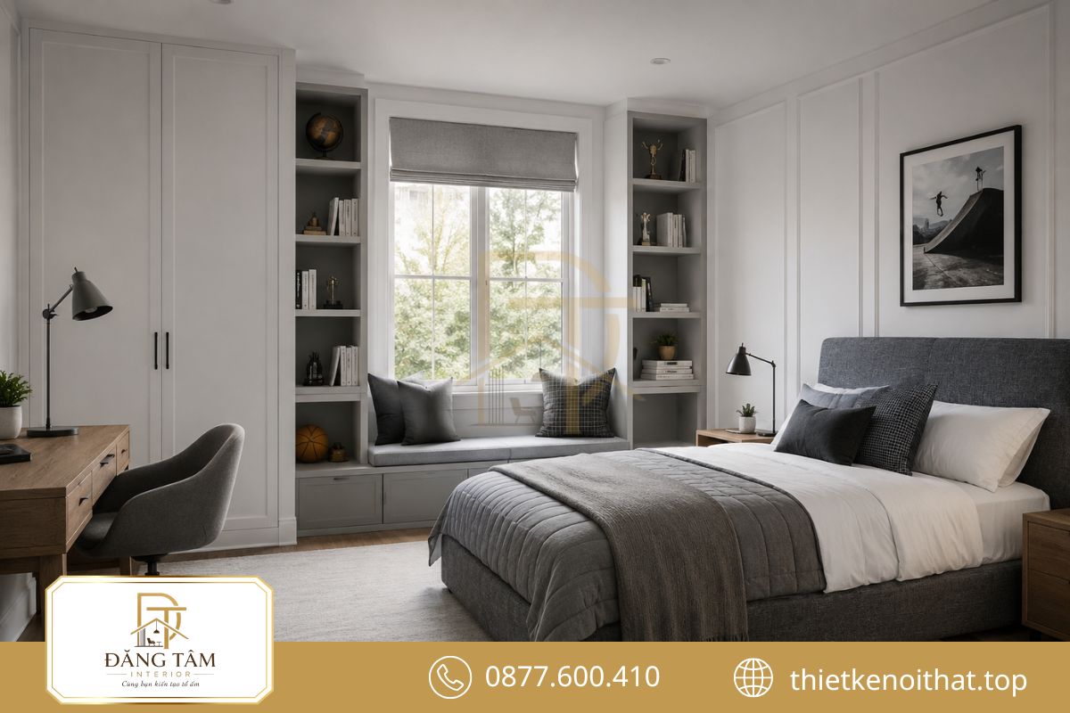 Trắng xám tinh tế tạo nền nội thất hiện đại và dễ phối