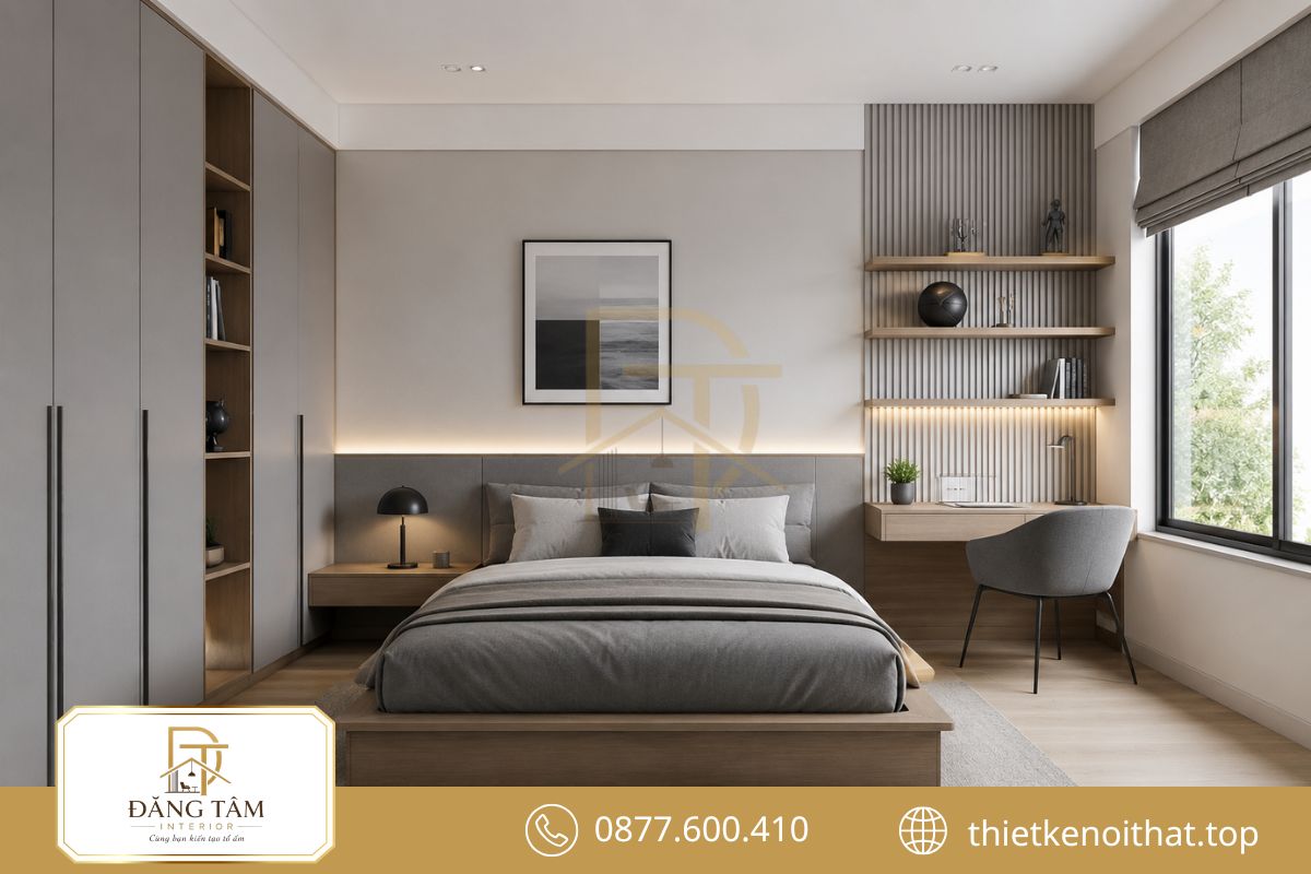 Phong cách tối giản giữ căn phòng gọn gàng và dễ sử dụng