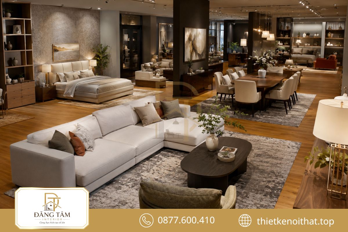Showroom nội thất t&aacute;i hiện kh&ocirc;ng gian sống gi&uacute;p sản phẩm trở n&ecirc;n trực quan hơn