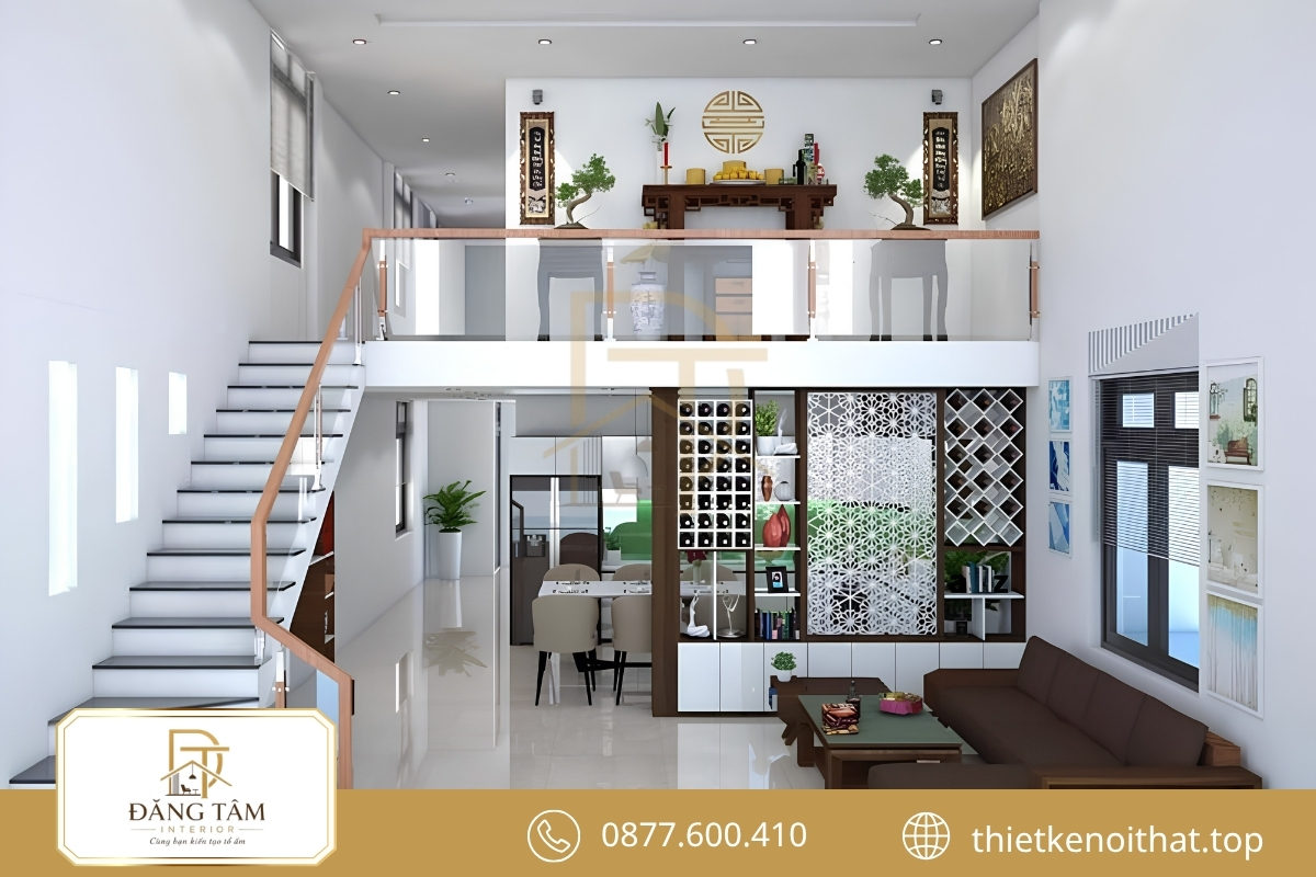 Mẫu sửa nhà cấp 4 60m2 bố trí 2 phòng ngủ tiện nghi 