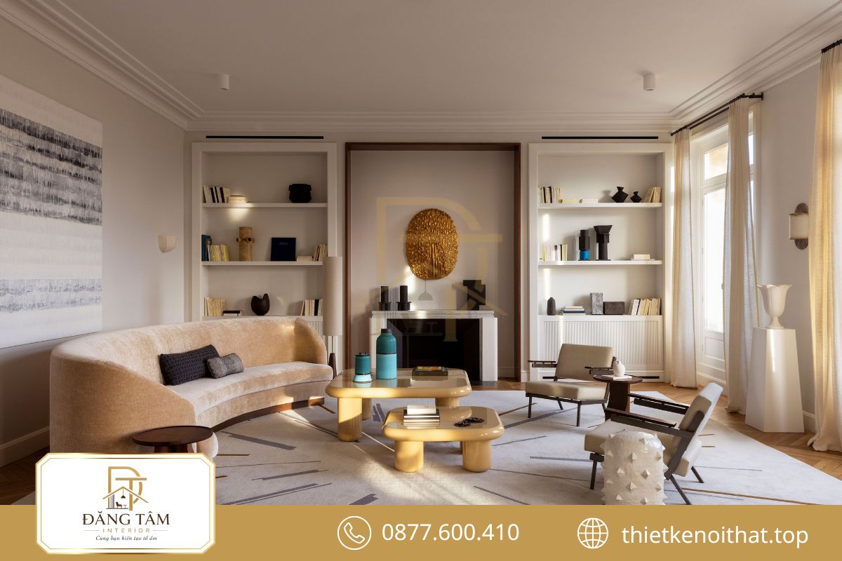 Nhà phố kiểu Pháp khai thác tốt chiều cao và các mảng tường lớn