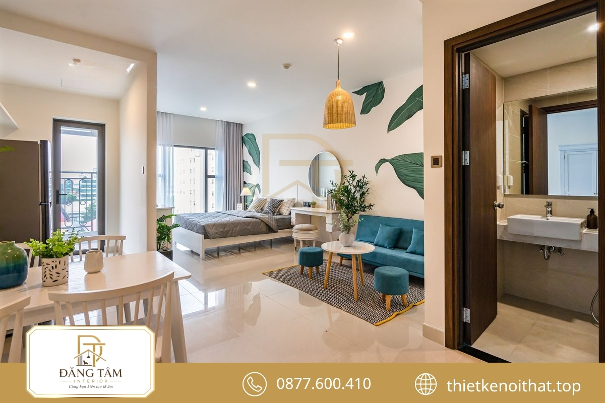 Nội thất gọn nhẹ giải phóng diện tích và tăng cảm giác thoáng rộng