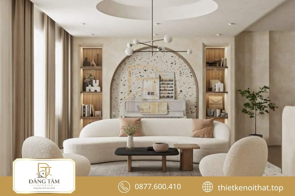 Nội thất Scandinavian sáng thoáng với gỗ và màu trung tính 