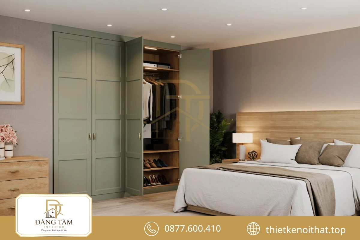 Tủ kịch trần tăng không gian lưu trữ mà vẫn giữ tổng thể gọn gàng