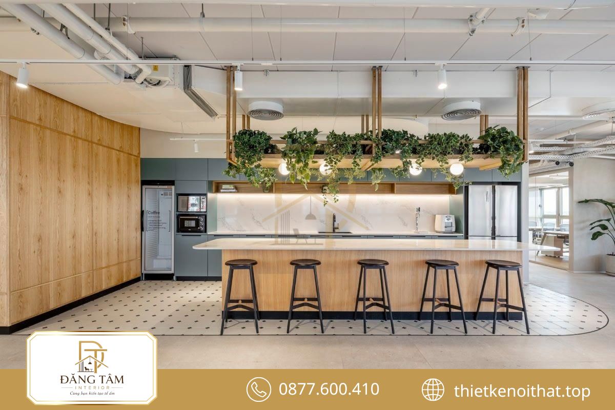 Nội thất cho văn phòng tạo pantry gọn gàng và thuận tiện sử dụng