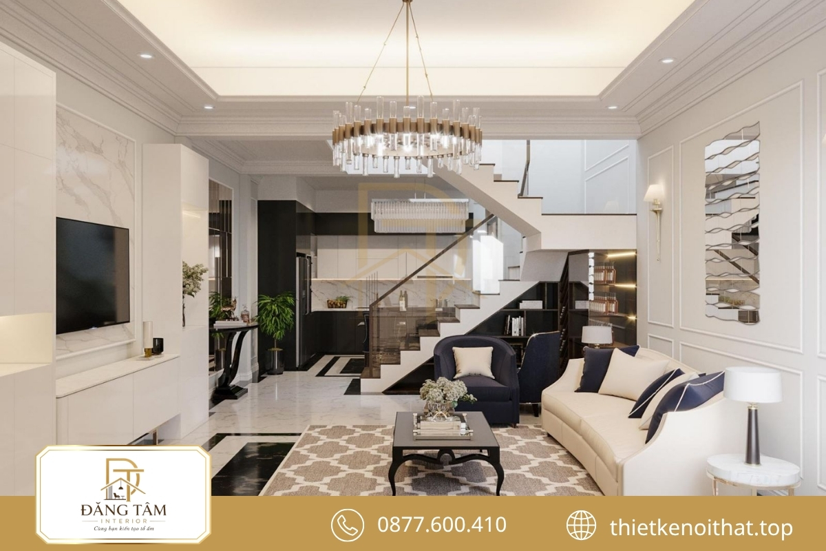Phong cách nội thất đương đại kết hợp tân cổ điển thanh lịch, tinh gọn
