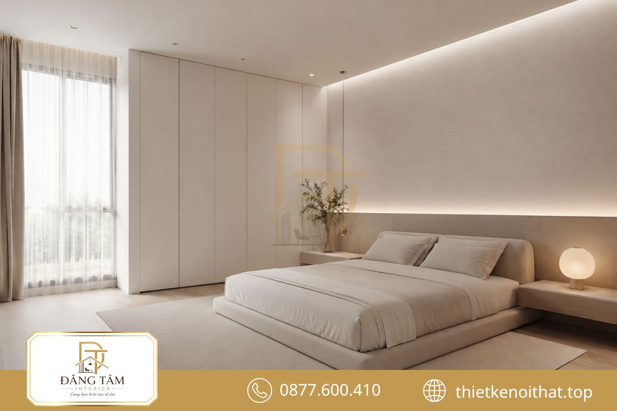 Phong cách tối giản giữ không gian thoáng và giảm chi tiết dư thừa