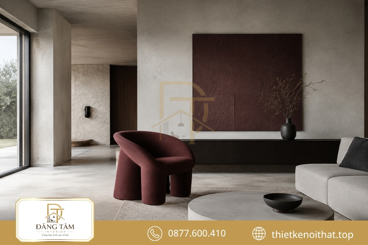 Phong cách nội thất hiện đại tạo điểm nhấn tinh tế bằng màu sắc và hình khối 