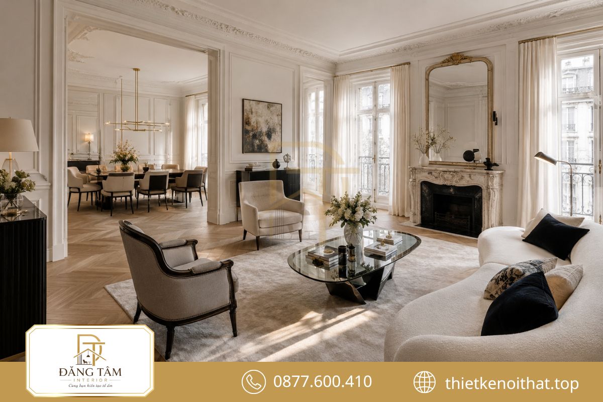 Parisian Chic đưa phong cách nội thất Pháp đến gần nhịp sống hiện đại hơn