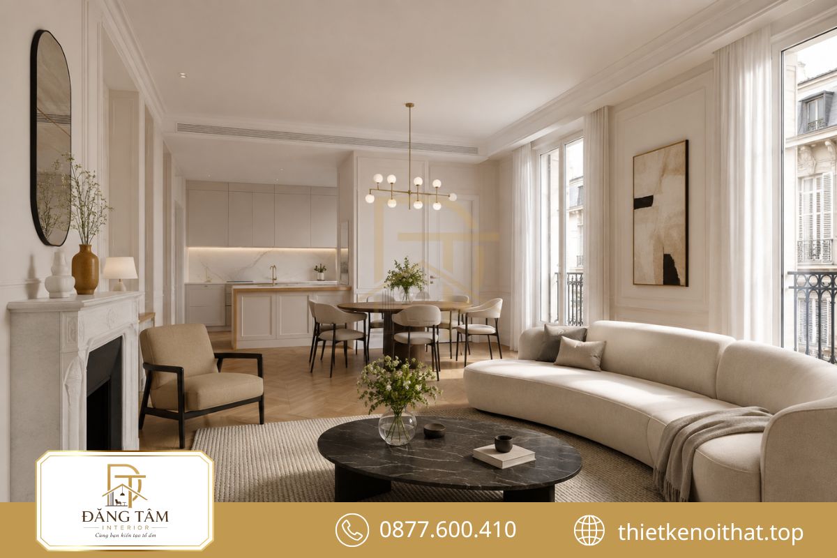 Phiên bản hiện đại giúp phong cách thiết kế nội thất Pháp trở nên linh hoạt hơn