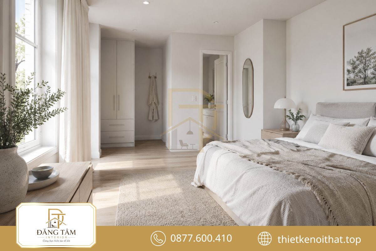 Scandinavian mở rộng cảm giác không gian bằng ánh sáng và màu sáng