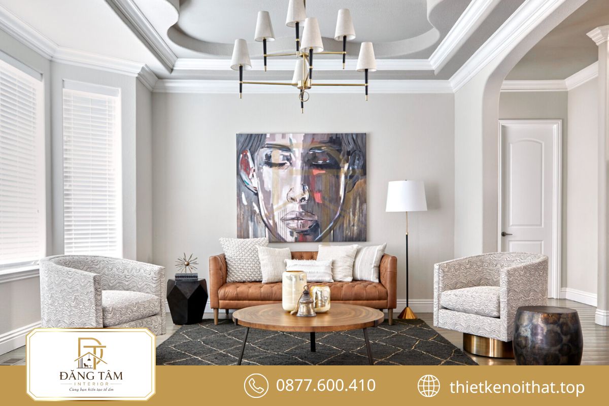 Contemporary linh hoạt theo thời đại với hình khối hiện đại và điểm nhấn nghệ thuật
