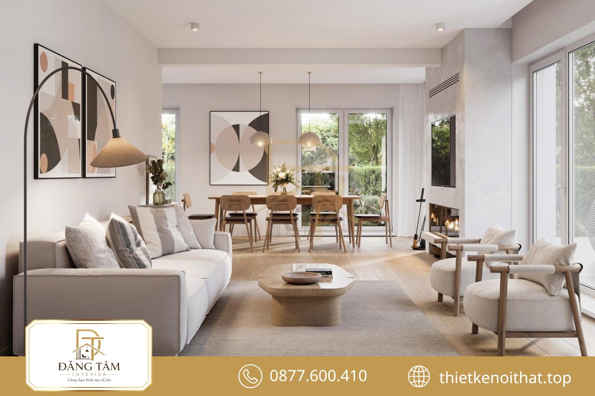 Phong cách nội thất hình thành từ màu sắc, vật liệu, bố cục và cảm xúc