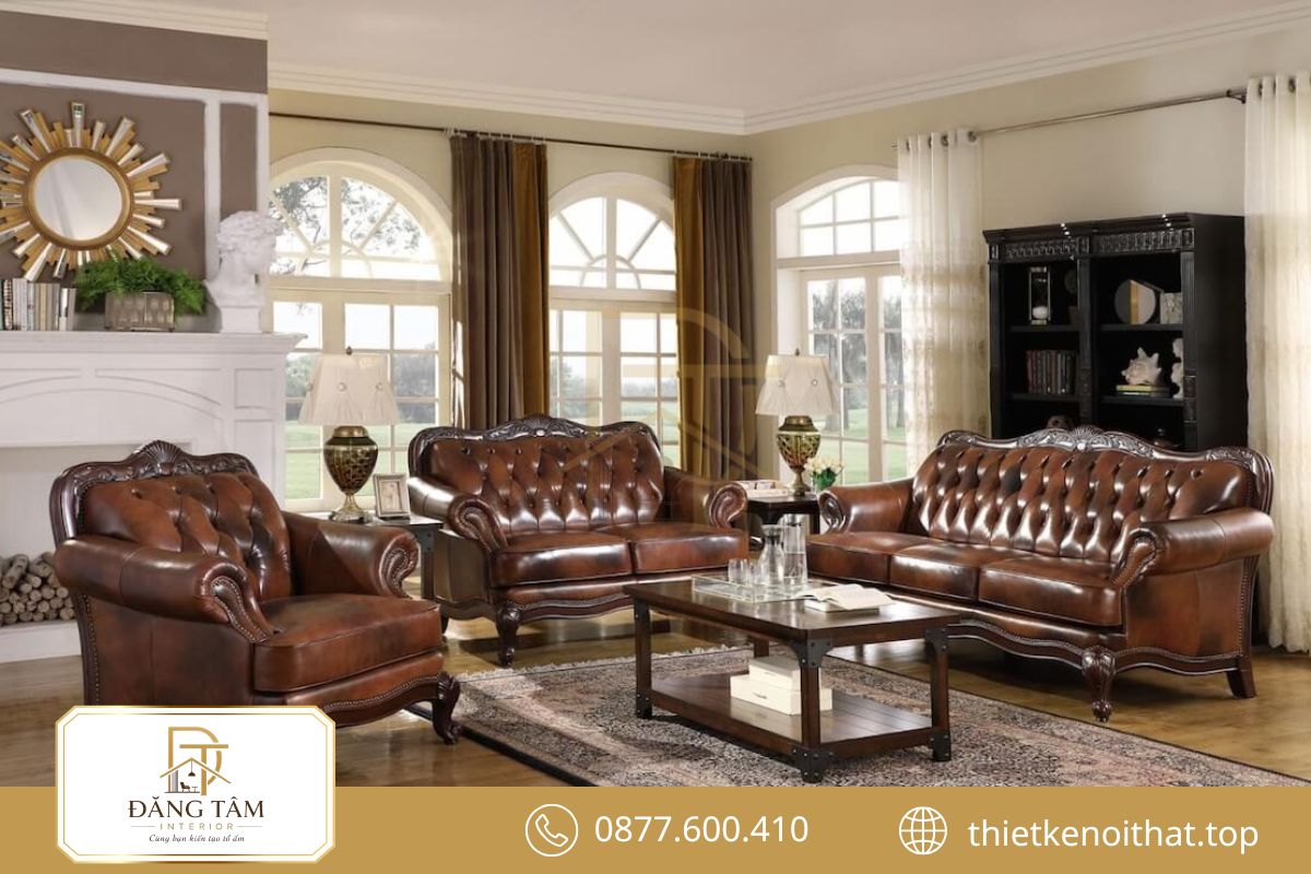 Traditional giữ vẻ trang nhã qua bố cục cân xứng và chất liệu ấm áp