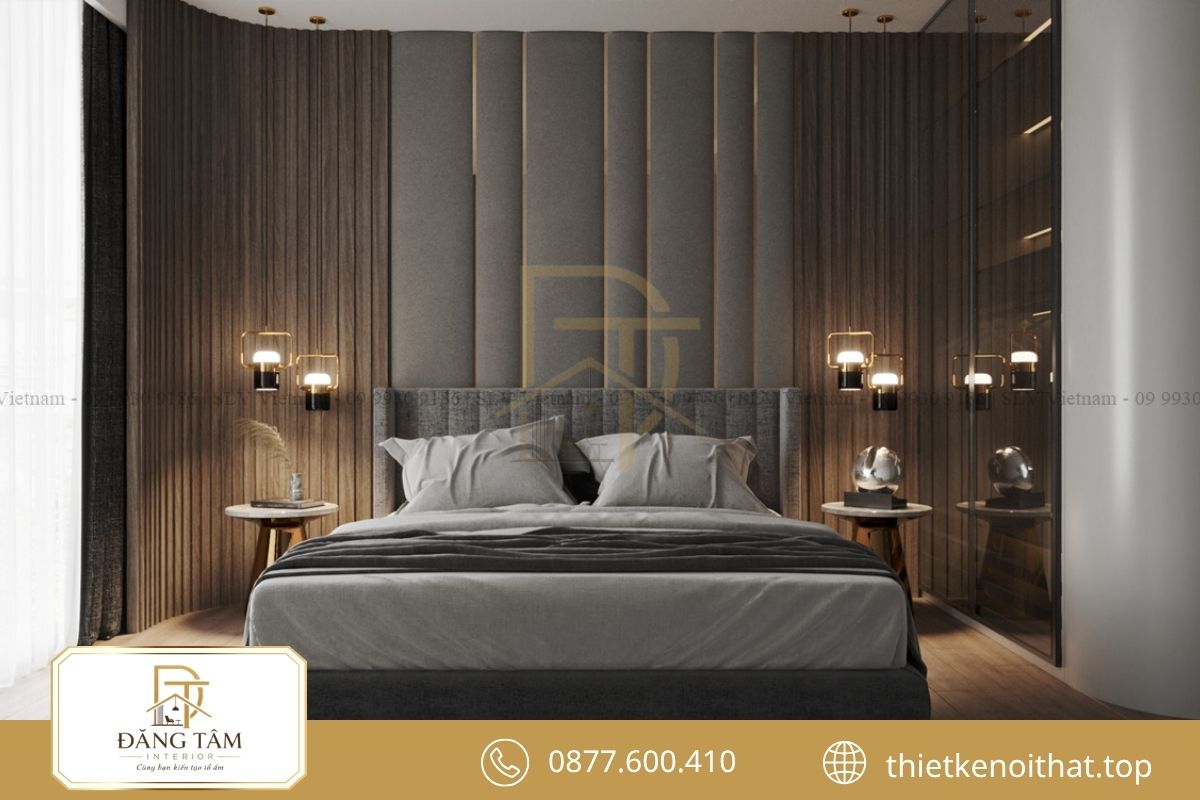 Thiết kế phòng ngủ 11m2 với lối đi thông thoáng mang lại sự thuận tiện và an toàn