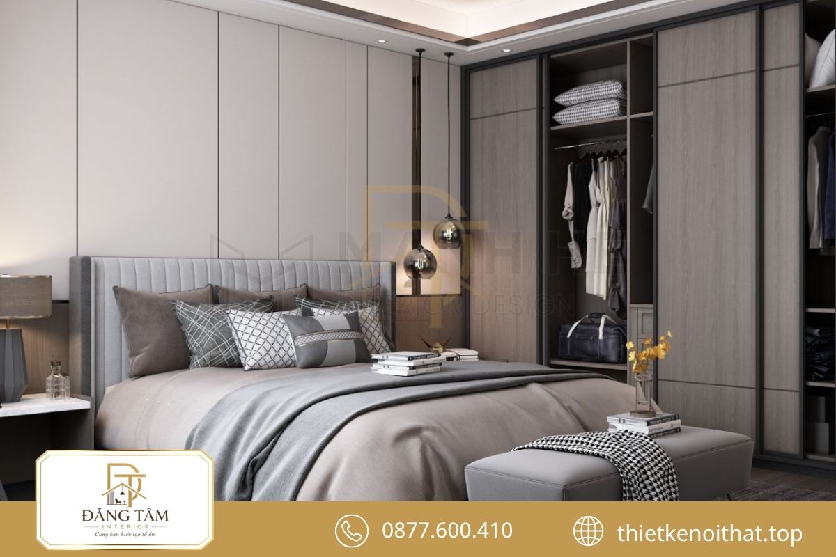 Nội thất hiện đại tạo bố cục rõ ràng qua những hình khối liền mạch